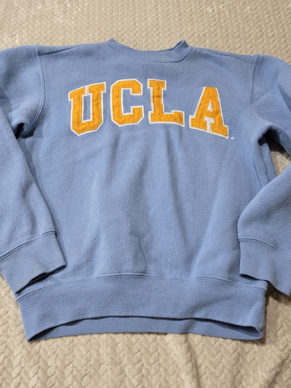 Vintage E5 UCLA Bruins Sweatshirt Adult XXS Light Blue Yellow Pullover